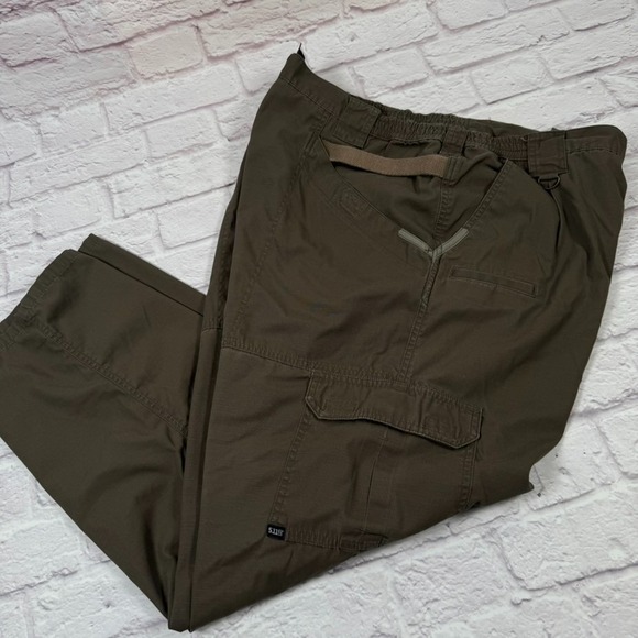 5.11 Tactical Mens Regular Fit 38x30 Taclite Pro Ripstop Cargo Pant Olive #74273 - Picture 1 of 11